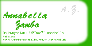 annabella zambo business card
